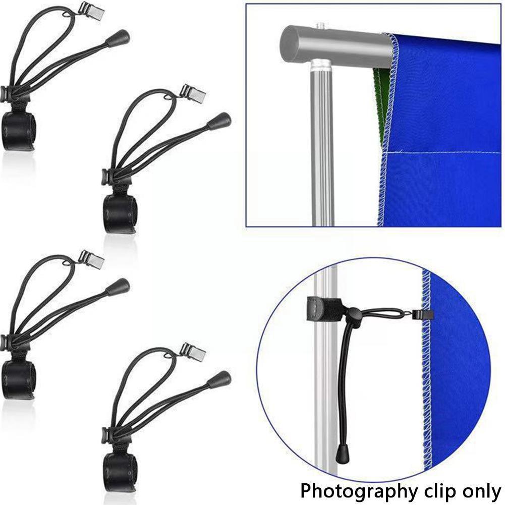 4 stück/packung fotohintergrund-seitenclips, hintergrundstoffklemmen, 20cm verstellbare gummibänder für fotostudio-videoaufnahmen,  i3 x 1