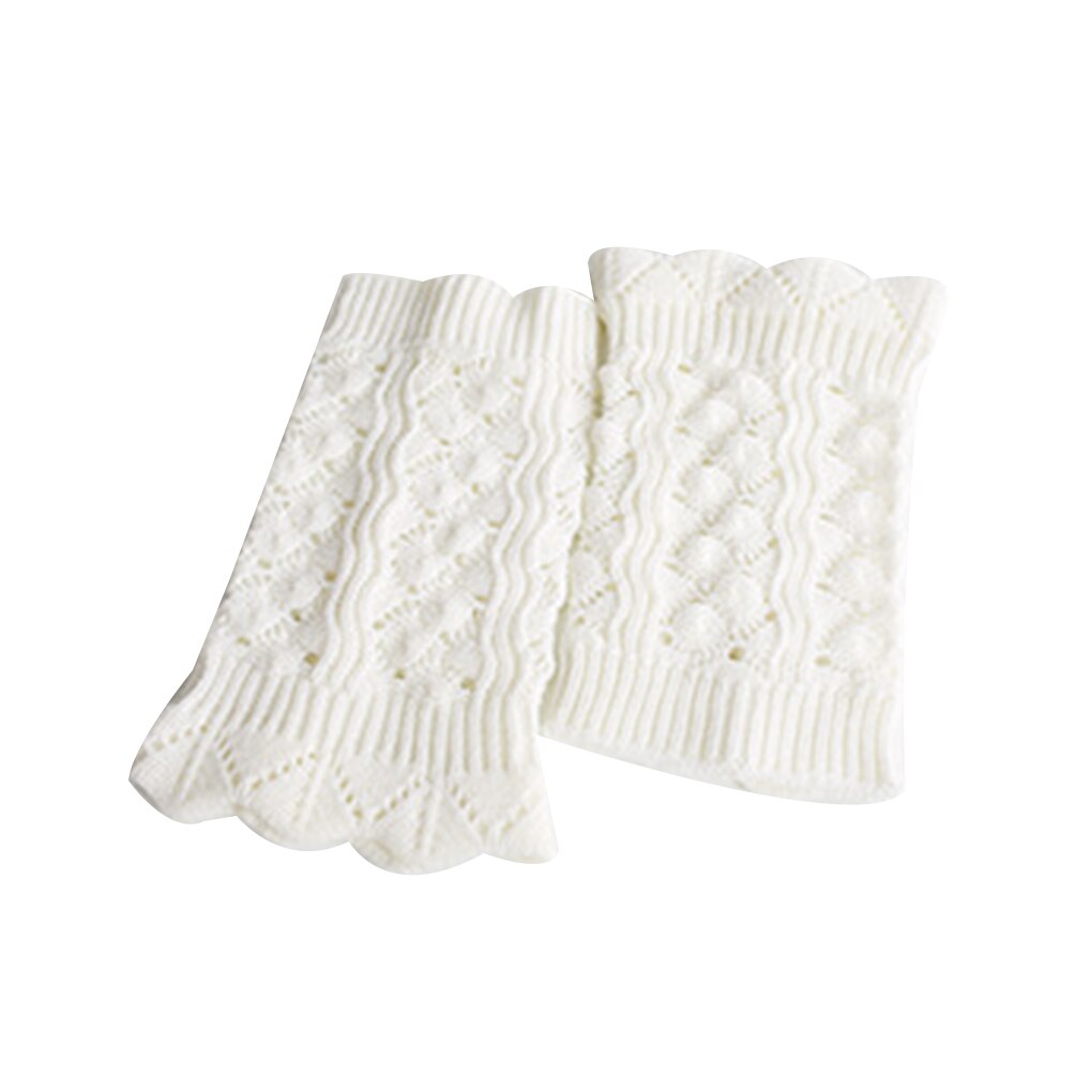 1 Pair Cute Soft Lace Women Girl Winter Leg Warmers Acrylon Crochet Hollow Knit Boot Socks Toppers Cuffs: NO.2