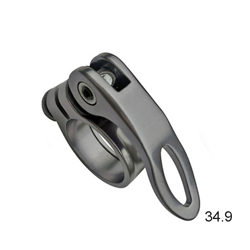 Fiets zadelpenklem aluminiumlegering snelspanner fiets zadelpenklemmen 28.6/31.8/34.9mm sp99: Titaan 34.9