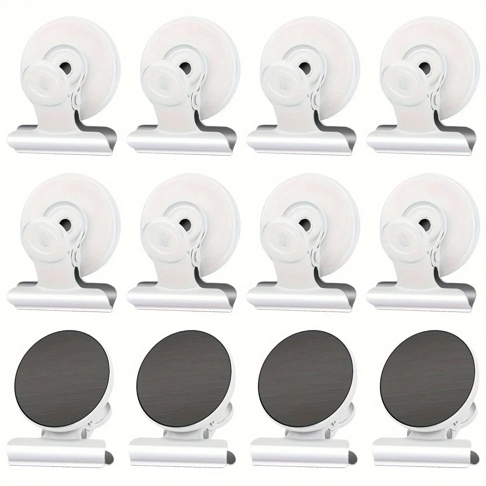 Refrigerator Magnets Fridge Magnetic Clips Heavy Duty, Fridge Magnet Clips, Clips Magnets For Fridge: WHITE
