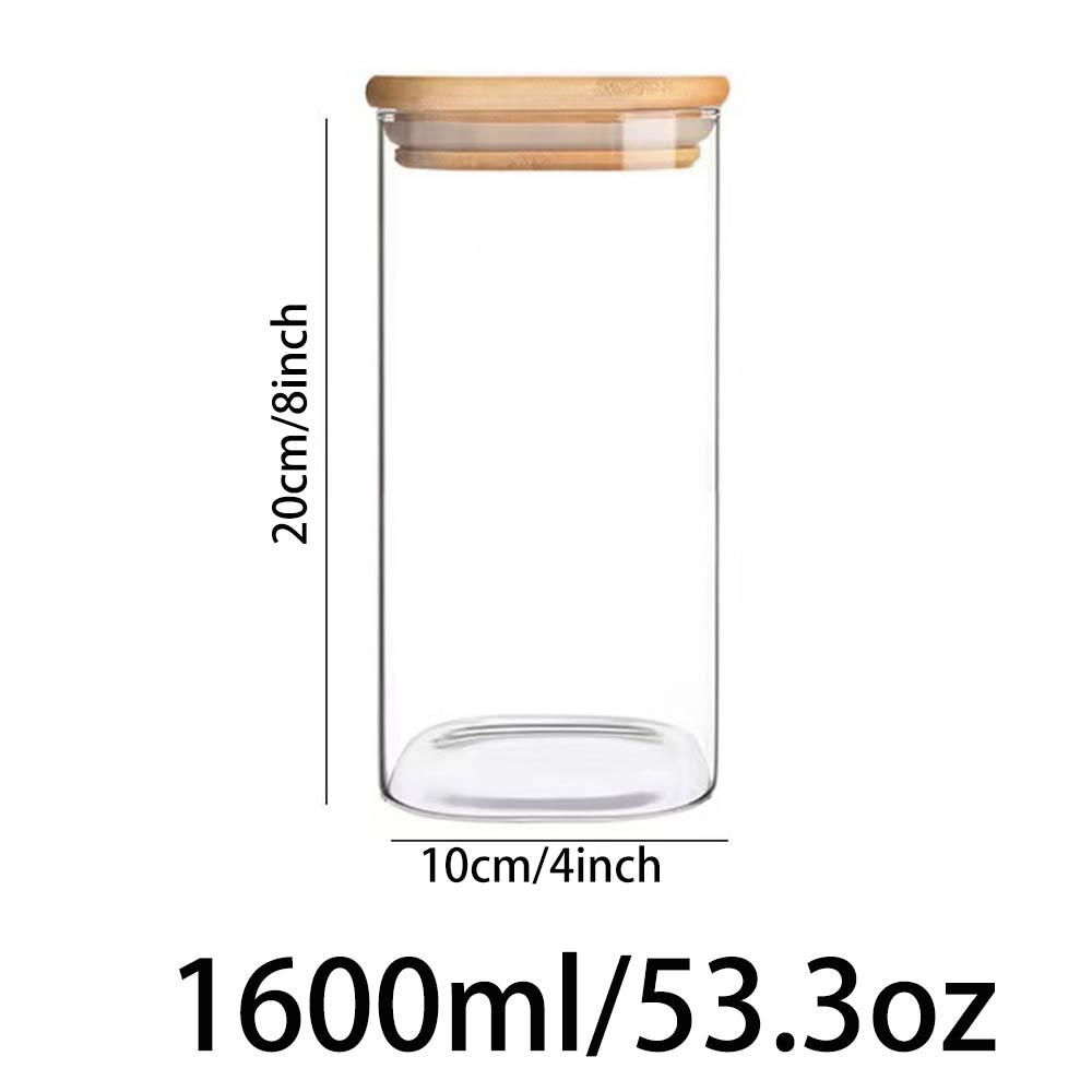 Food Storage Containers with Airtight Lid,Clear Glass Canister,Kitchen Pantry Storage jar for Pasta Sugar Flour Oat Cereal Beans: light yellow
