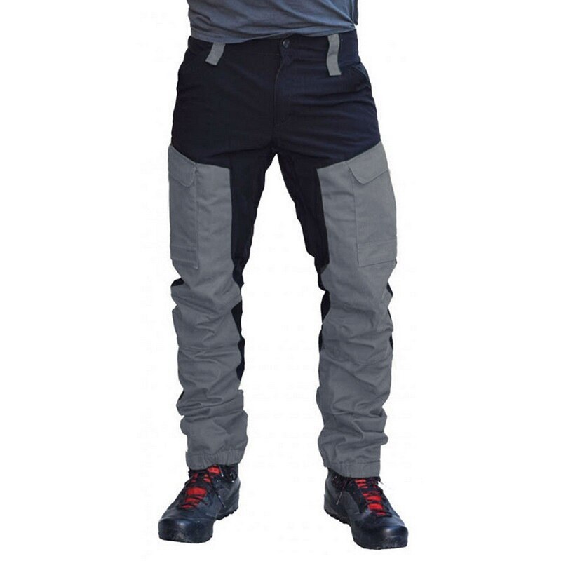 Vertive heren colorblock cargobroek, slanke multi-pocket sportbroek, casual ritsbroek, sportschool trainingsbroek: 1 / Xxxl
