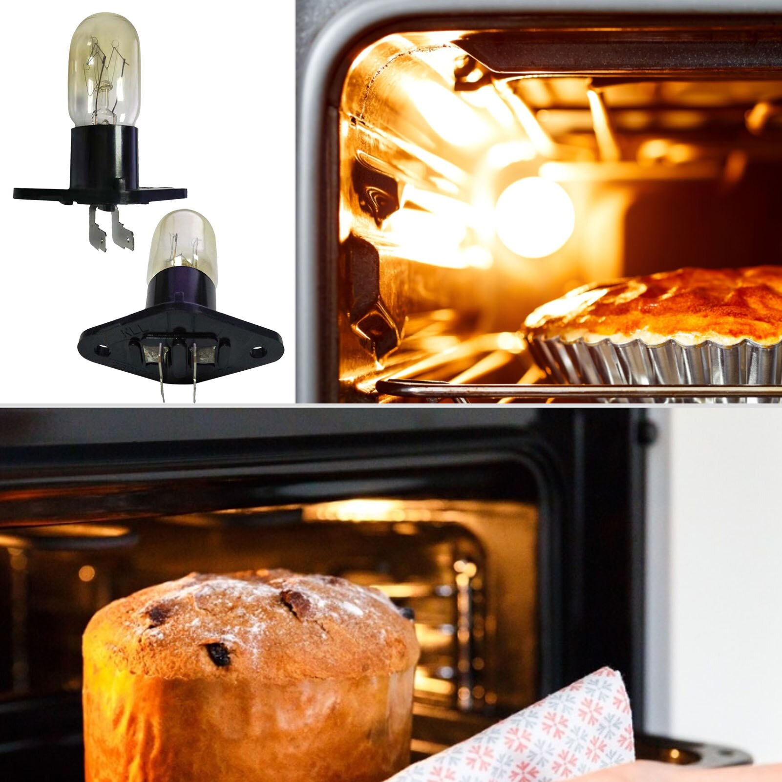 Oven Lamp 20W 220-240V Oven Light Halogen Lamp Kitchen High Temperature Resistance Chandelier Wall Lamp Dryer Bulb Oven Light