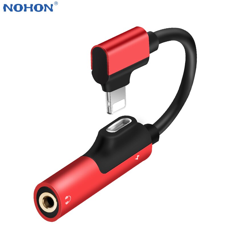 Legering Dual Connector Voor Lightning Naar 3.5 Mm Jack Aux Adapter Splitter Oortelefoon Wisselaar Kabel Voor Iphone 11 Pro X xs Max 7 8 Plus