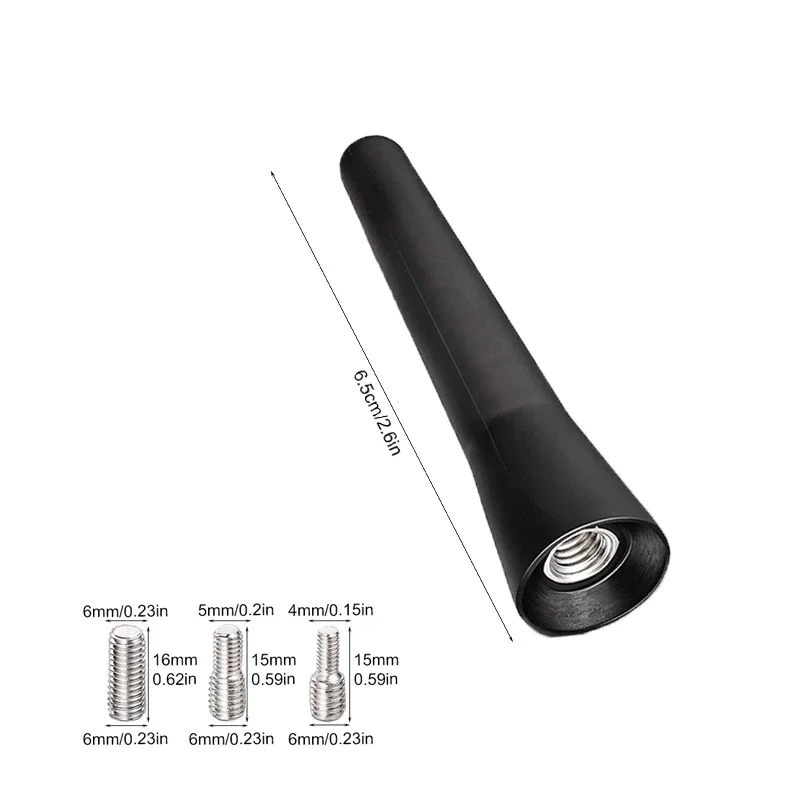 Antena de coche Mini accesorios cortos para coche Radio fuerte fijador de techo de coche 6,5 Cm de largo Universal con tornillos Mini Cooper