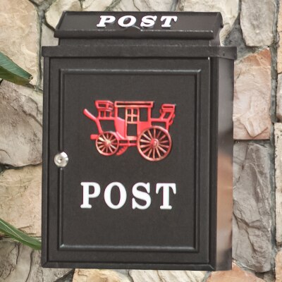 Aluminum Mailbox With Lock Home Vintage Letter Newspaper Post Box Ourdoor Garden Waterproof Pastoral Rural Style Mailbox