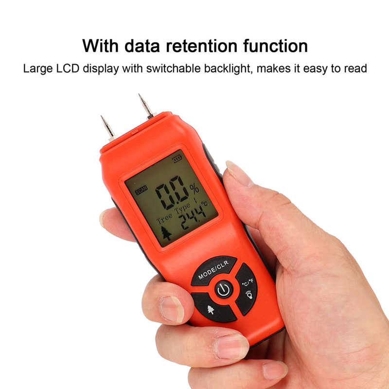 Handheld Digital Wood Moisture Meter Portable LCD Display Wood Humidity Tester Indoor mini Child environmental test 2%-70%