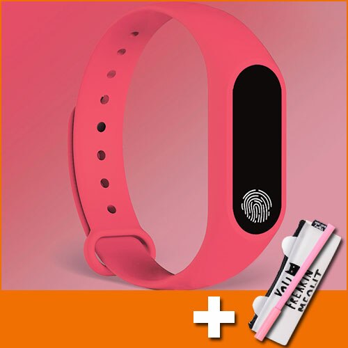 Digital ur børn børn ure til piger drenge armbåndsur elektronisk led armbåndsur sport studerende barn ur time: Lyserød med gave