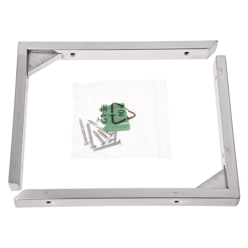 7.8" x 2" Stainless Steel 90 Degree Wall Mounting Bracket 2 Pcs