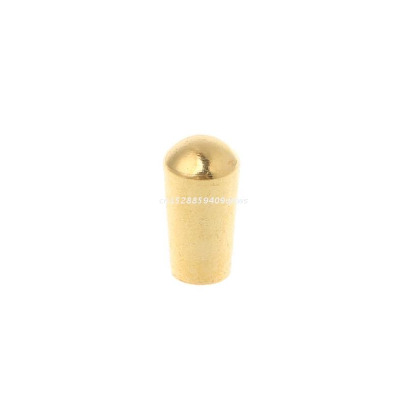 intern Faden 3.5mm Messing elektrisch Gitarre Umschalten Schalter Knöpfe Spitze Taste: golden
