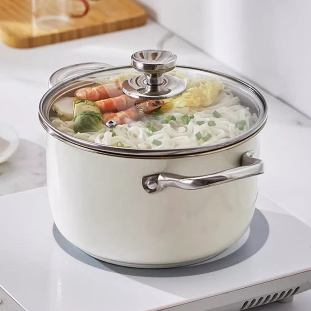 304 rostfria soppgrytor non-stick pannor med lock mjölkgryta induktionshäll gasspis stekpanna wok köksredskap