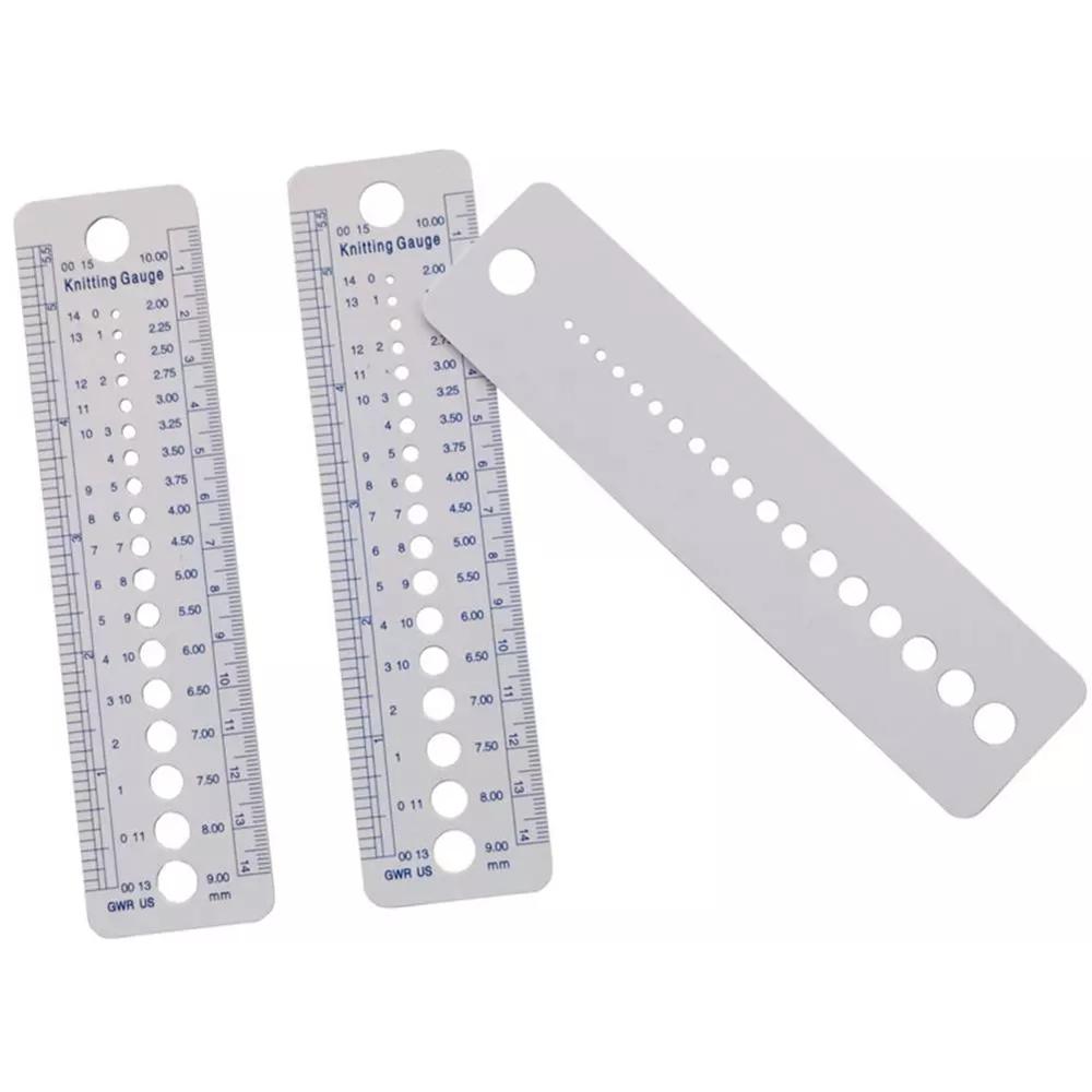 Knitting Tool Needle Gauge Inch Sewing Ruler 2-10mm Size Measuring Accessories