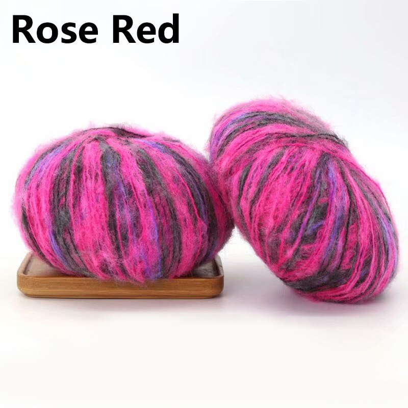 25g 14 couleurs fil de laine coloré pour tricoter Segment teint 1 brin à la main fils au Crochet pour tricoté chapeau écharpe pull: 3