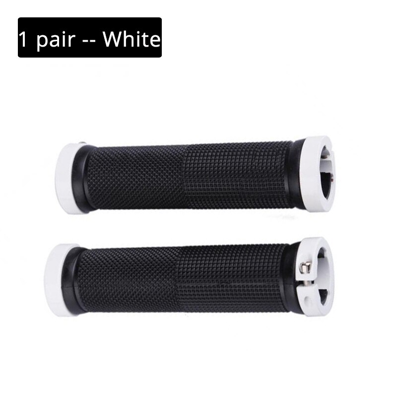 ODI Grips Aluminum Alloy Lock Ring Mountain Bike Grips Silicon Bicycle Handlebar Grip Shock Absorber MTB Bike Handle Bar Part: Model-2-White
