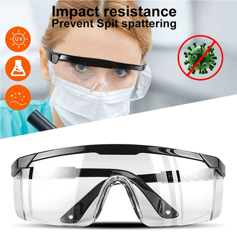 Motorcycle Riding Goggles Adjustable Anti-Sneeze Liquid Foldable Goggles Eye Protection Windproof Lab Clear Glasses Lens Goggles