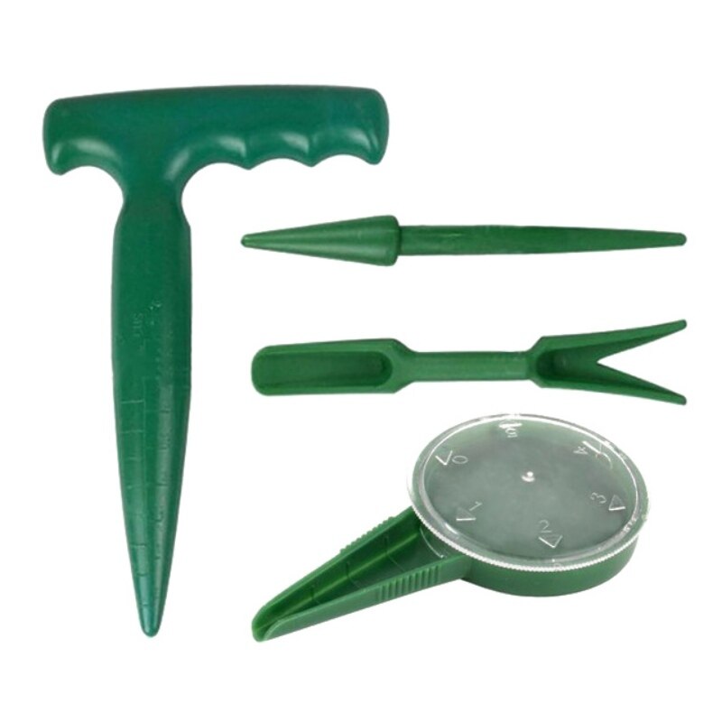 Seedlings Garden tool Adjustable Size Seed Sowing Seedlings Hole Puncher Garden Plant Seeder Planting Tools kit Seeder 4Pcs/Set