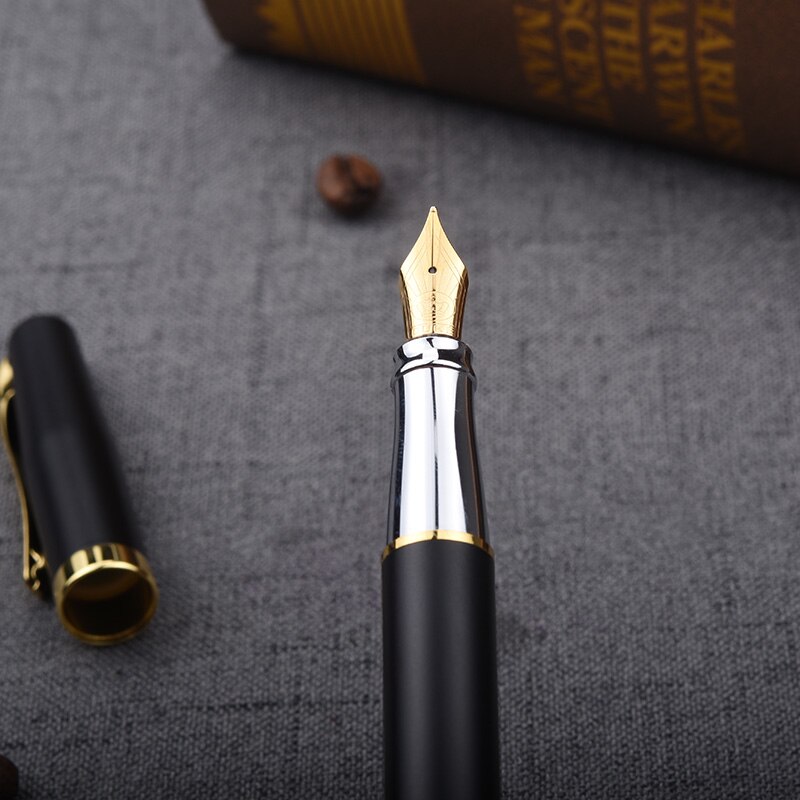 Luxe Set Pen Duke 209 Mat Zwart En Goud Clip Vulpen Met 0.5Mm Nib Metalen inkt Pennen