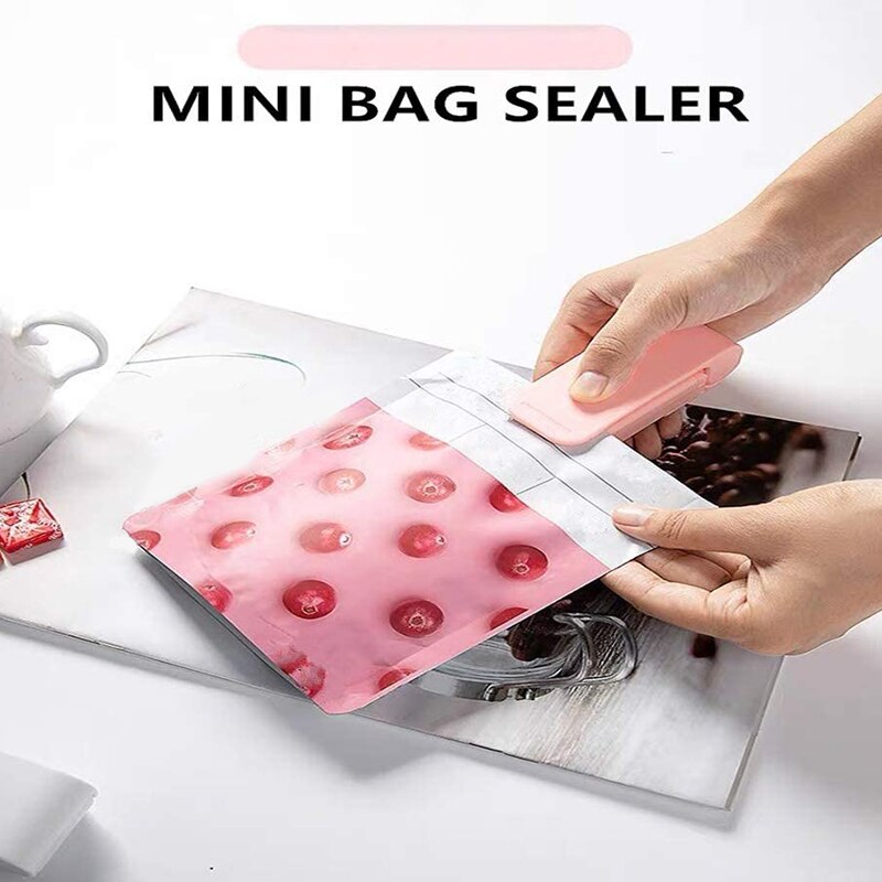 Warmte Zak Sealer, naadlasmachines Mini Warmte Sealer Machine Voor Voedsel Saver Storage Snack Verse Handheld (2 Pack)