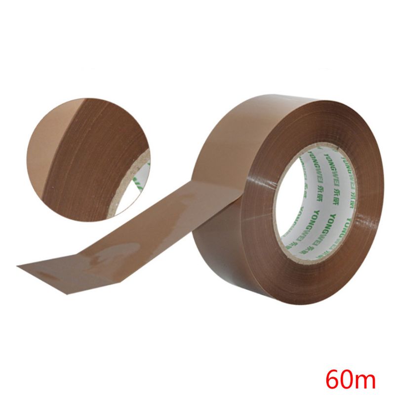 Strong Waterproof Parcel Wide Tape Low Noise Packaging Box Adhesive Sealing Packing Cellotape: 60