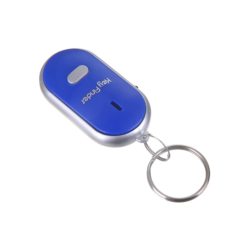 Led Fluitje Key Finder Knipperende Piepend Geluid Controle Alarm Anti-Verloren Keyfinder Locator Tracker Met Sleutelhanger 4 Kleuren Voor kiezen: Blauw