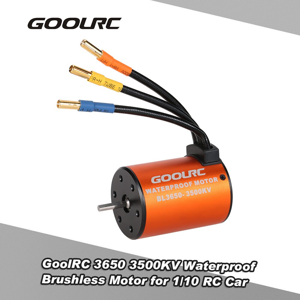 GoolRC Moteur RC Car 1:10 Parts 3650 3660 F540 3500KV 3100KV 3300KV 3800KV 3900KV 4300KV 4370KV Brushless Motor 45A 60A ESC: 3500KV Motor