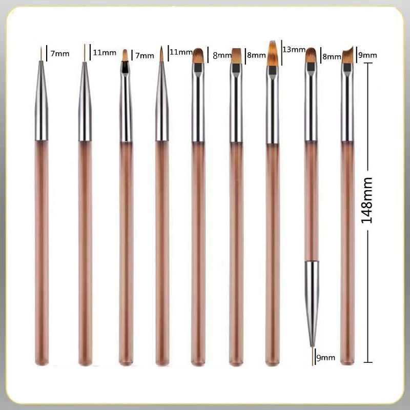 Professionele Nail Art Penselen Acryl Franse Streep Nail Art Liner Brush Tips Nagellijn Tekenpen Gelborstels Schildergereedschap