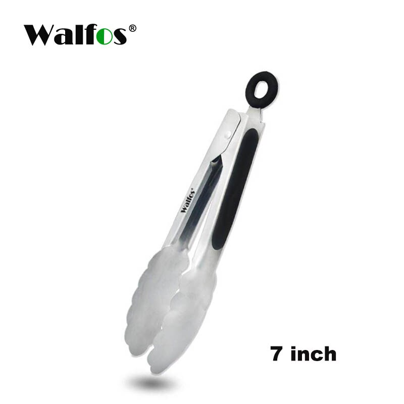 Walfos Bbq Grillen Tong Salade Serveren Voedsel Tong Rvs Metalen Keuken Tang Barbecue Koken Locking Tong: WALFOS 7 inch