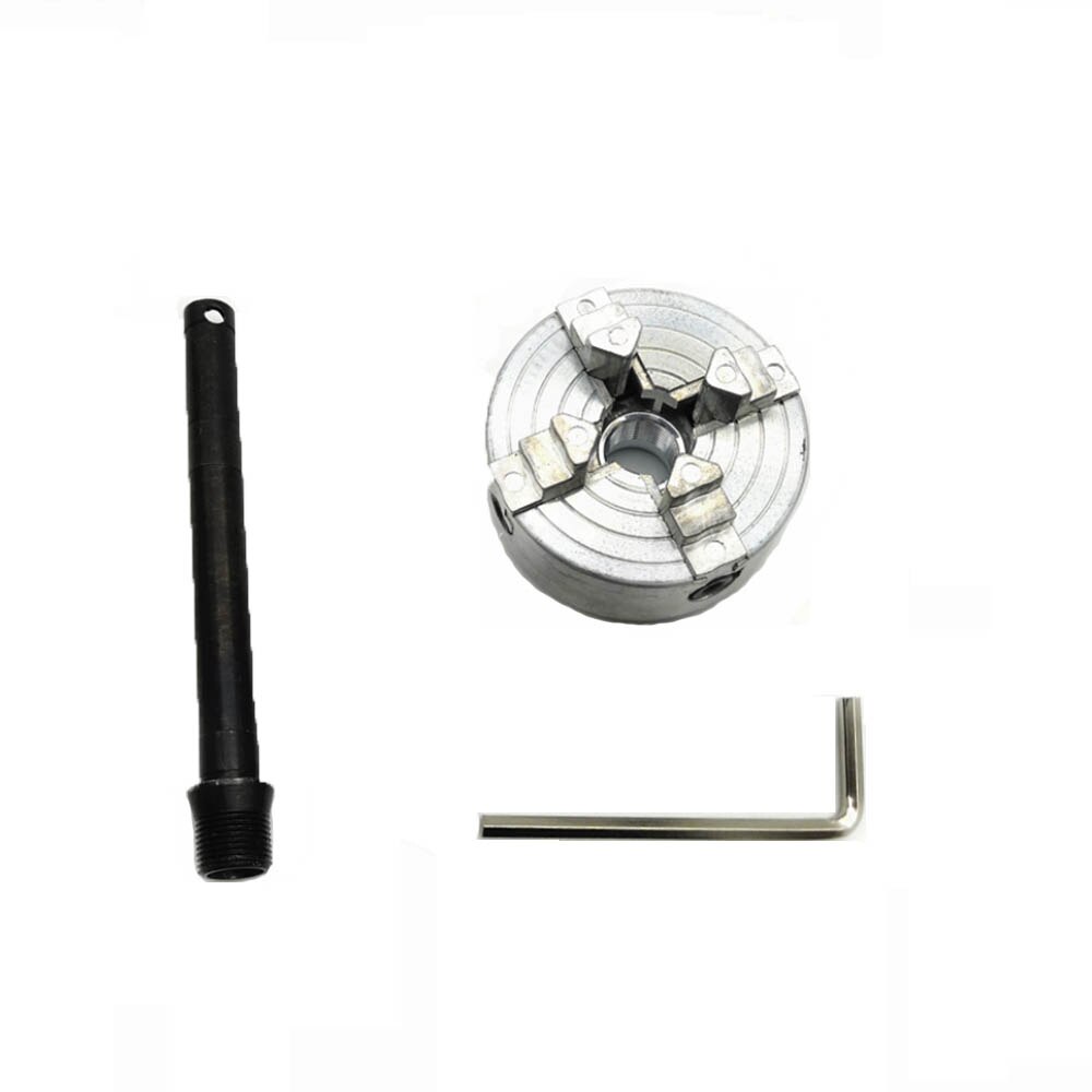 Fyra 4 käftchuck  z011a för metall mini svarv  m12 x 1mm gängad baksida 1.8 ~ 56mm/12 ~ 65mm mini spännband svarv tillbehör