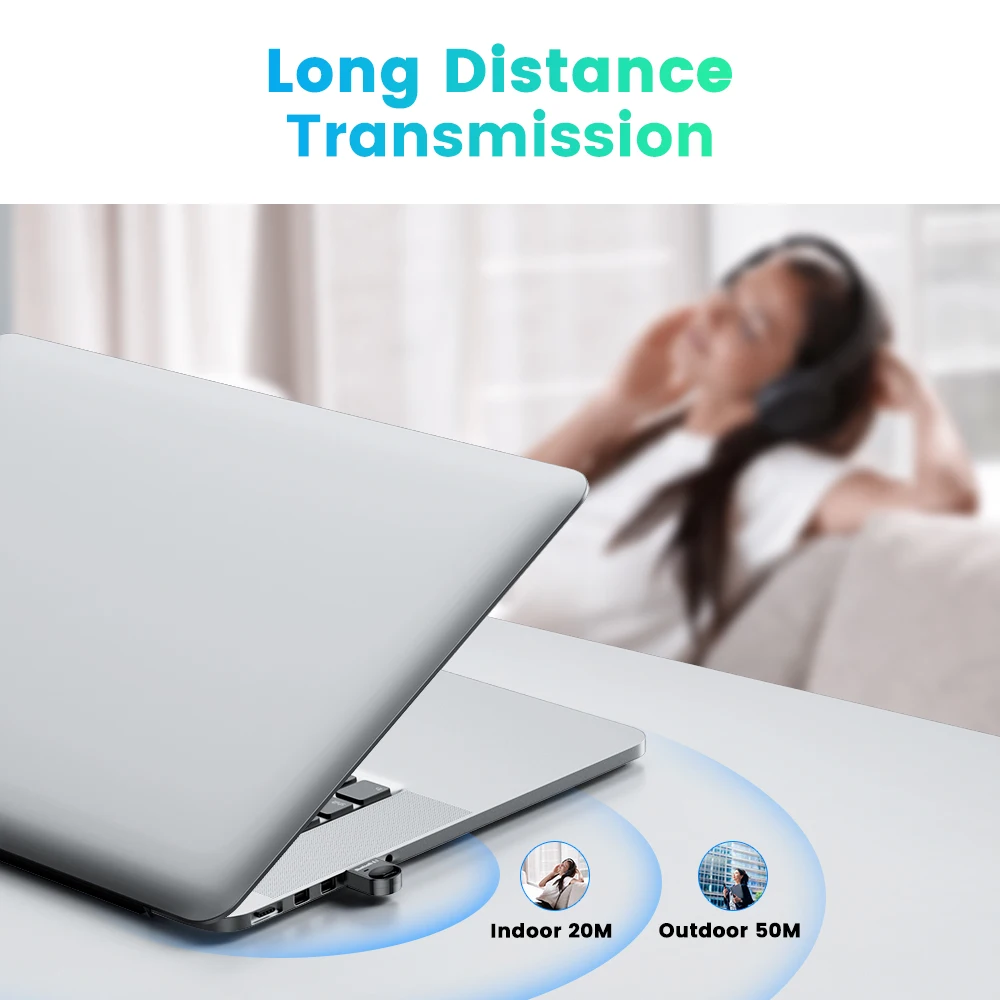 USB-Bluetooth-Adapter 5.1 Bluetooth-Empfänger USB Bluetooth 5.0 Dongle 5.0 BT-Sender aptx Mini-Adapter für PC Laptop Lautsprecher