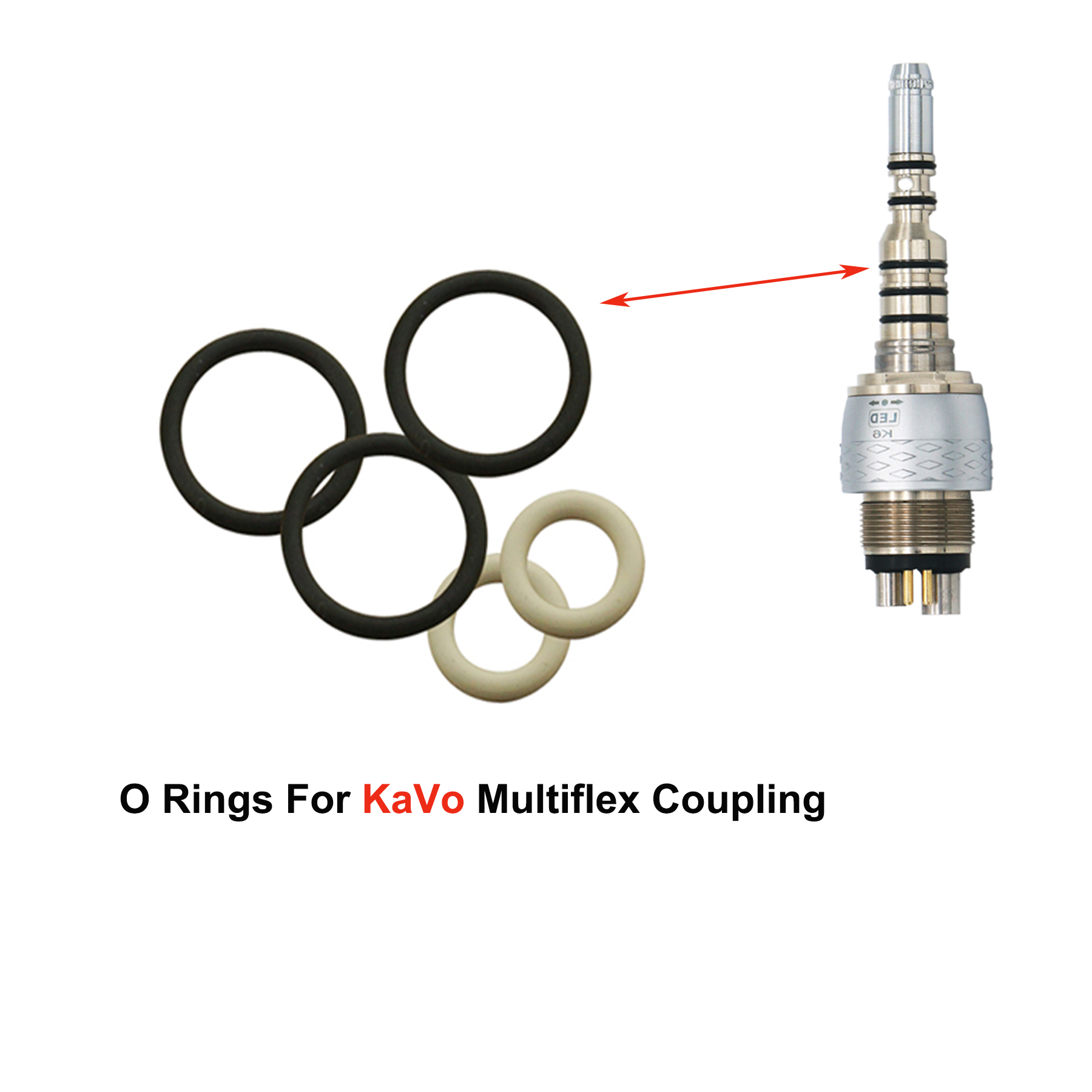 Original COXO Dental LED Fiber Optic High Speed Handpiece Air Turbine Handpiece LED Coupler Fit KaVo MULTIFLEX LUX Dental Tools: black