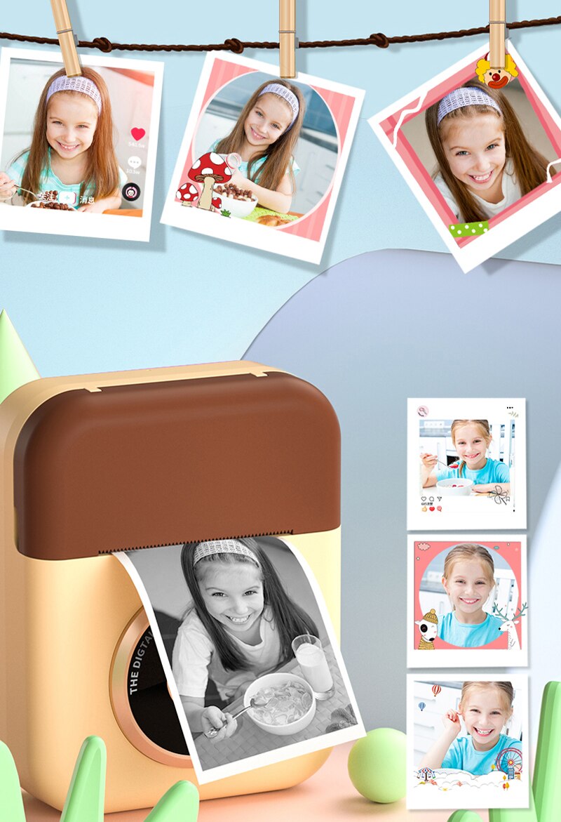 Kinderen Camera Voor Kinderen 1080P Hd Camera Met Thermisch Fotopapier Speelgoed Instant Print Camera Voor Verjaardagscadeautjes