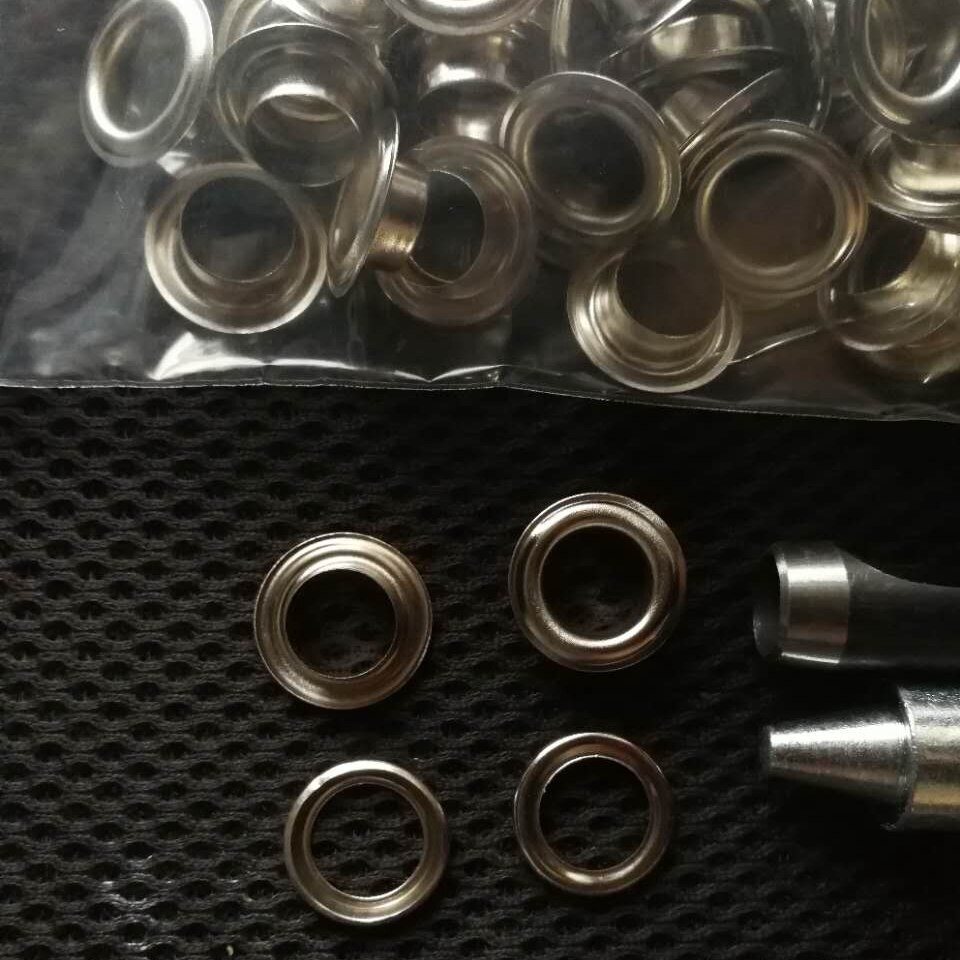 100pcs/lot Metal Silver Golden Banner Grommet Eyelets DIY Advertisement Grommet Eyelet + 1set Fixing Tool