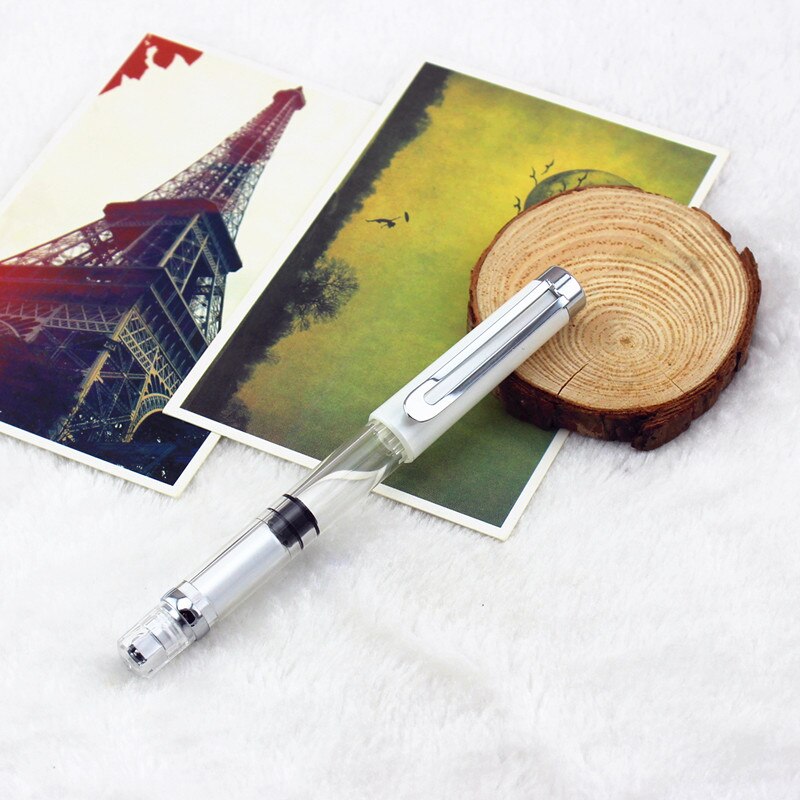 luxury school Office Fountain Pen Writing Transparent Piston Fountain Pen Demonstrator Fountain Pen
