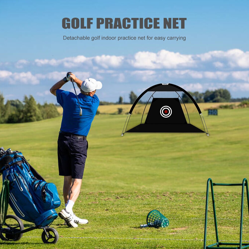 Golf Practice Net Golf Hitting Cage Indoor Outdoor Garden Grassland Practice Tent Oxford Cloth Golf Training Equipment