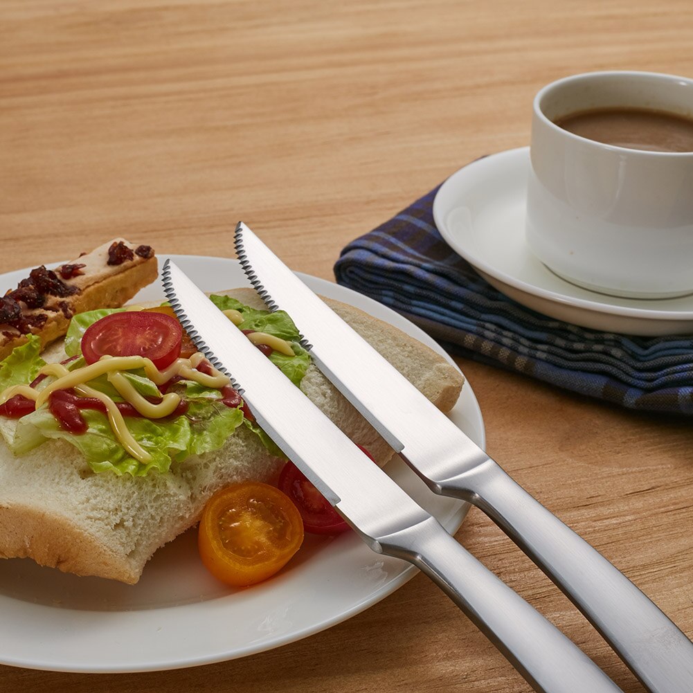 Roestvrij Staal Diner Cutter Steak Cutter Professionele Gekarteld Steak Messen Voor Multipurpose Hnad Gereedschap E2S