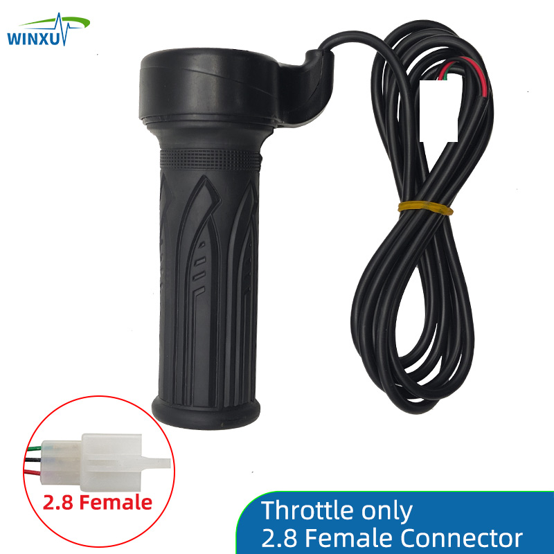 Acelerador de giro de bicicleta eléctrica, Sensor Hall, manija de giro, acelerador de 1,5 m para Scooter Eléctrico, bicicleta eléctrica, motocicleta, triciclo: Amarillo claro