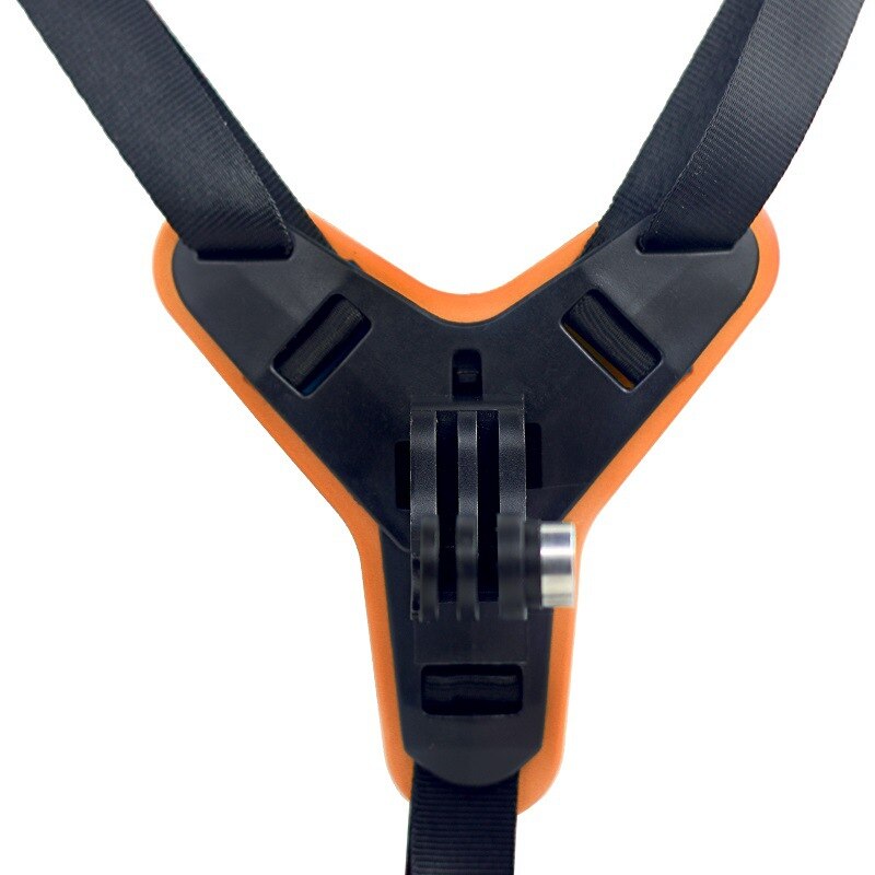 voll Gesicht Helm Kinn Halterung für GoPro Held 8 7 6 5 3 Motorrad Helm Kinn Stehen Kamera Zubehör für gehen Profi: Orange#ff6600