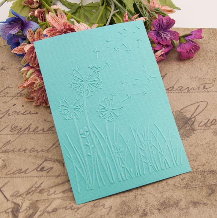 1 Pcs Kawaii Dandelion Flower Embossing Folders Plastic Template Cutting Dies DIY Scrapbooking Card Making Crafts Christmas