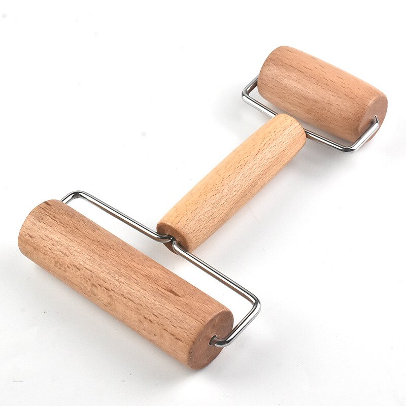Wooden Rolling Pin, Hand Dough Roller for Pastry, Fondant, Cookie Dough, Chapati, Pasta, Bakery, Pizza. Kitchen tool: 155g