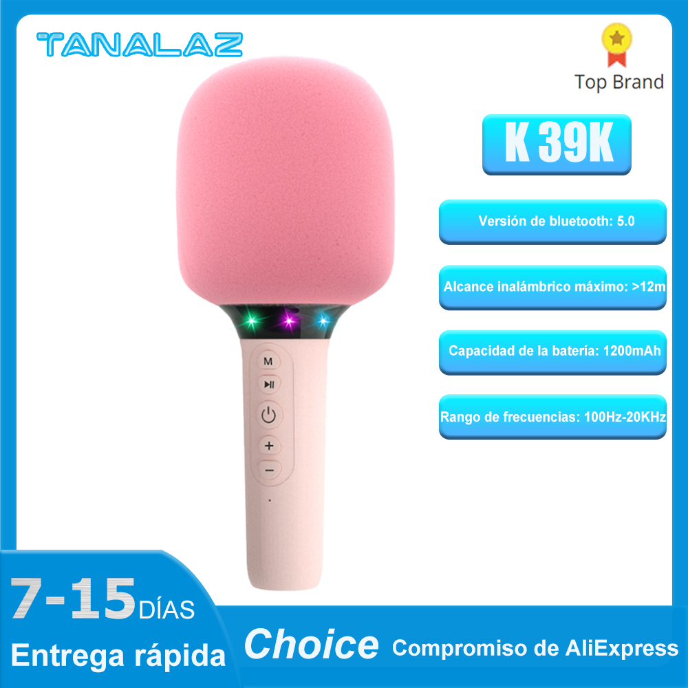 TANALAZ K39 Microphone National K Song Bluetooth Home TV Children Singing Wireless Microphone Sound Integration Microphone