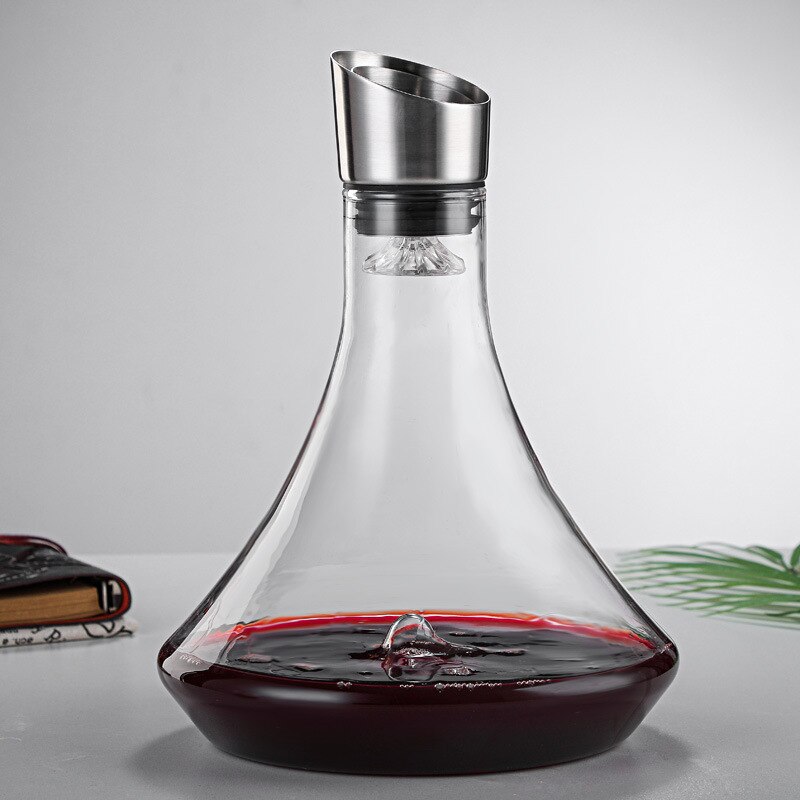 High-end Home Hotel High Borosilicate Glass Decanter Wine Dispenser Snow Mountain Shape 1000 Ml Red Wine Decanter