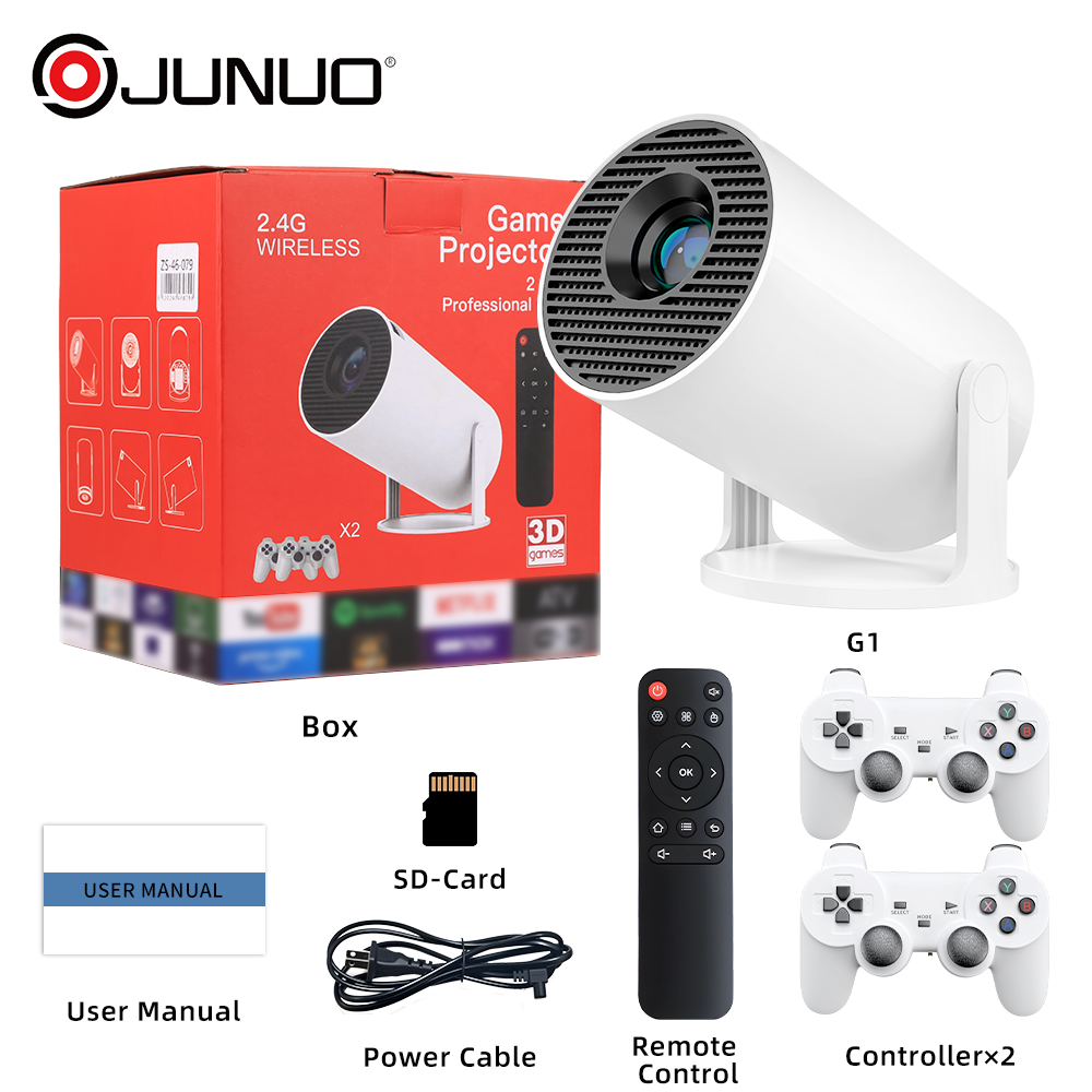 30000+ GAME projectors 4k android portable video projector bluetooth and wifi Home theater support Netfli YouTub