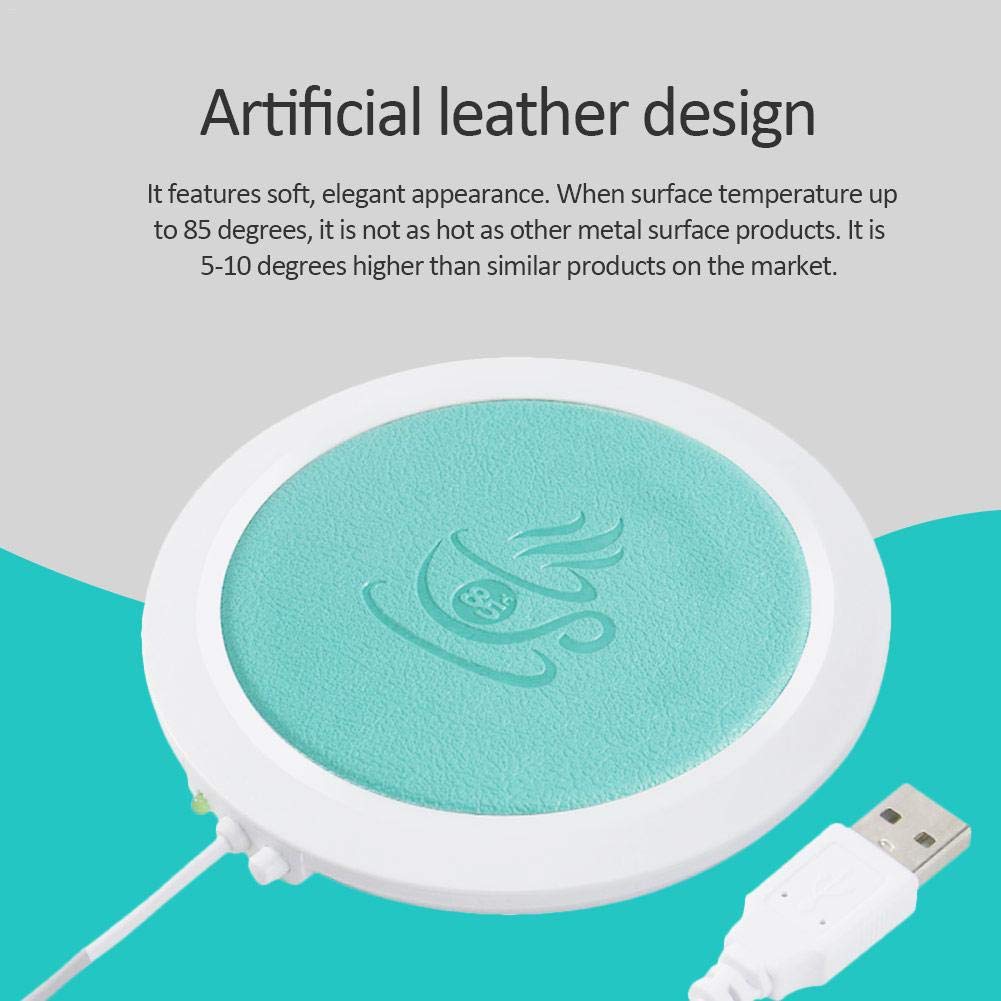 Almohadilla calefactora USB para tazas calientes dispositivo de calefacción, calentador de té, café de oficina, mesa de esterilla, posavasos eléctrico resistente al calor