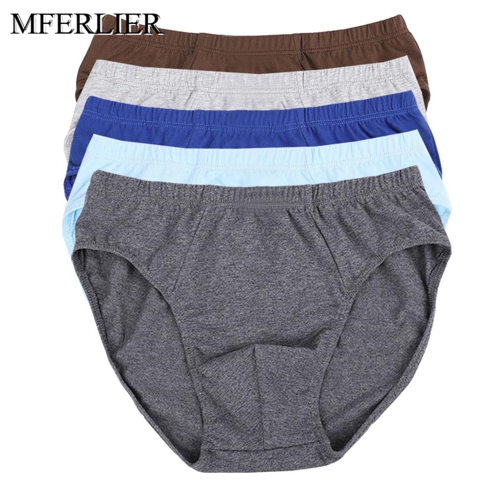 Men Briefs 6XL 7XL 8XL Large Size Waist 140cm Loose Cotton Underwear 3 Colors