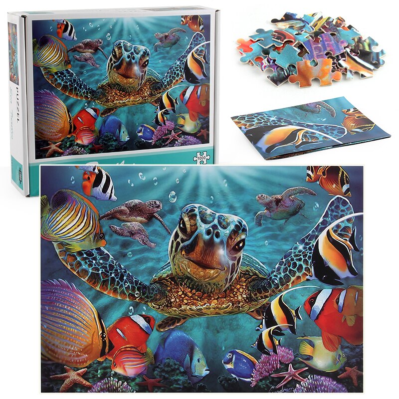 Zee Schildpad Puzzel 1000 Stuks Puzzel Voor Volwassenen Kids