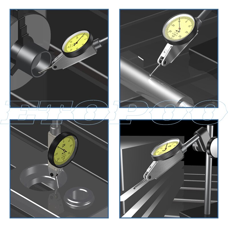 0-0.8Mm Precisie Wijzerplaat Gauge Test Hendel Indicator Schaal Meter Nauwkeurigheid Indicator Centrum Finder Micrometre Gratis Red Jewel pin