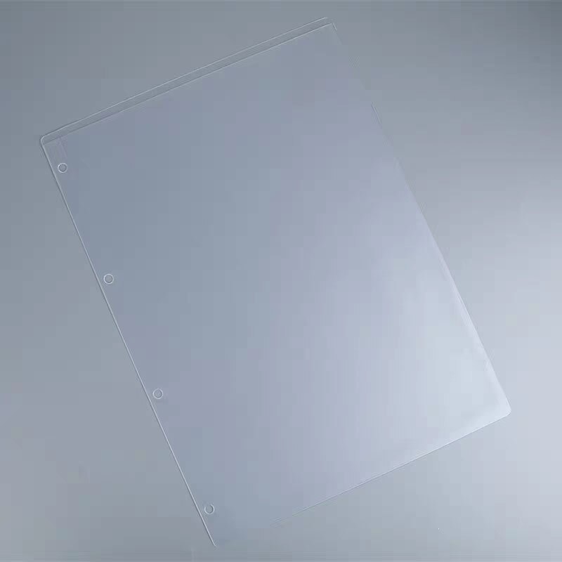 10pcs/lot Clear Transparent Plastic Package PVC Storage Card Holder for A4 Binder Rings Notebook 4 Hole Zipper Bag Spiral Filler