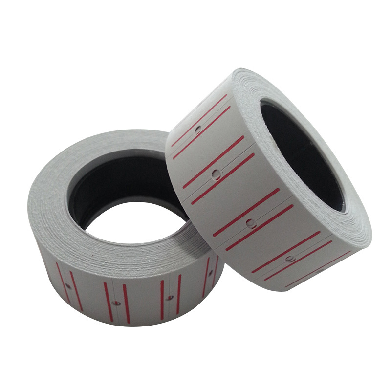 10 Rolls (6000Labels) wit Zelfklevend Prijs Label Label Sticker Kantoorbenodigdheden Enkele Rij Supermarkt Prijs Papieren Etiketten