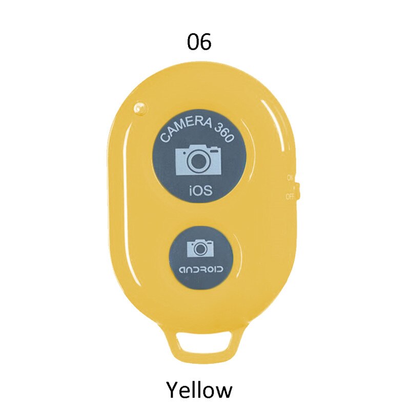 HitTime Bluetooth リモートコントロールボタンワイヤレスコントローラーセルフタイマーカメラスティックシャッター電話一脚 Selfie ios: Yellow