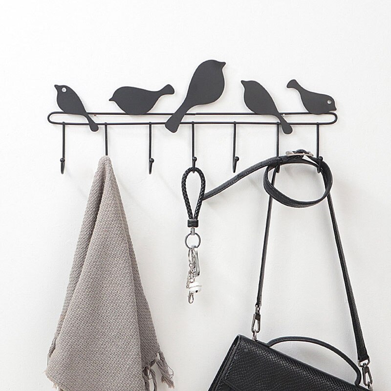 Nordic Decoration Bird Hook Key Holder Wall Shelf Key Holder Shelves For Bedroom Key Hanger Kitchen Storage Rack Hanger